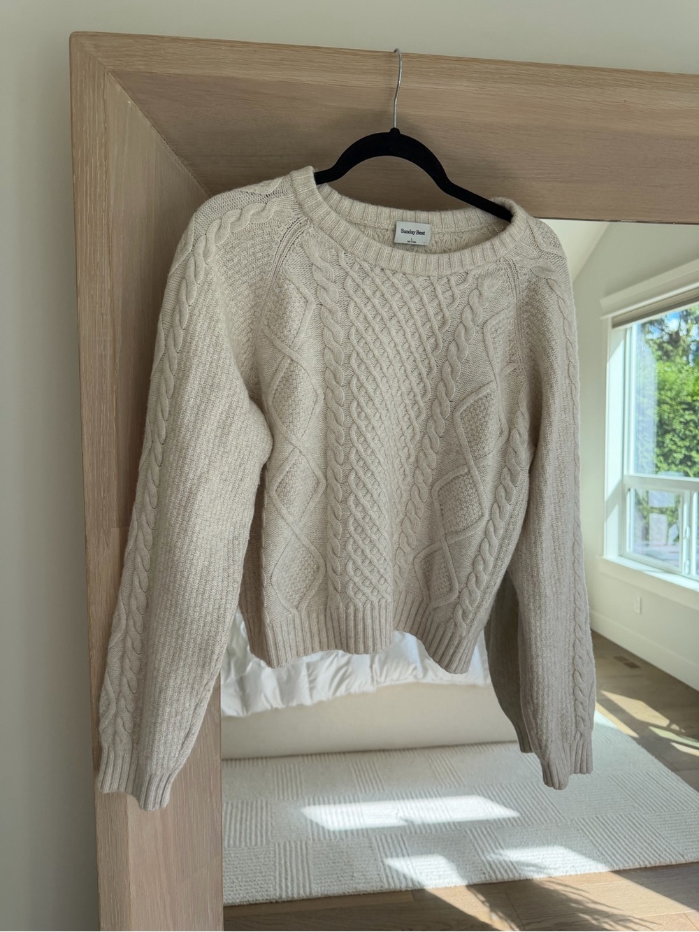Sunday Best cable crew sweater